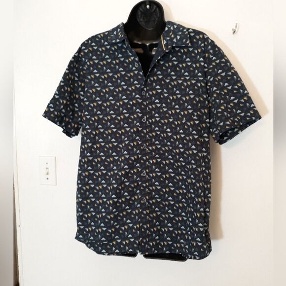 MBX Premium Goods navy button up shirt - Picture 1 of 4